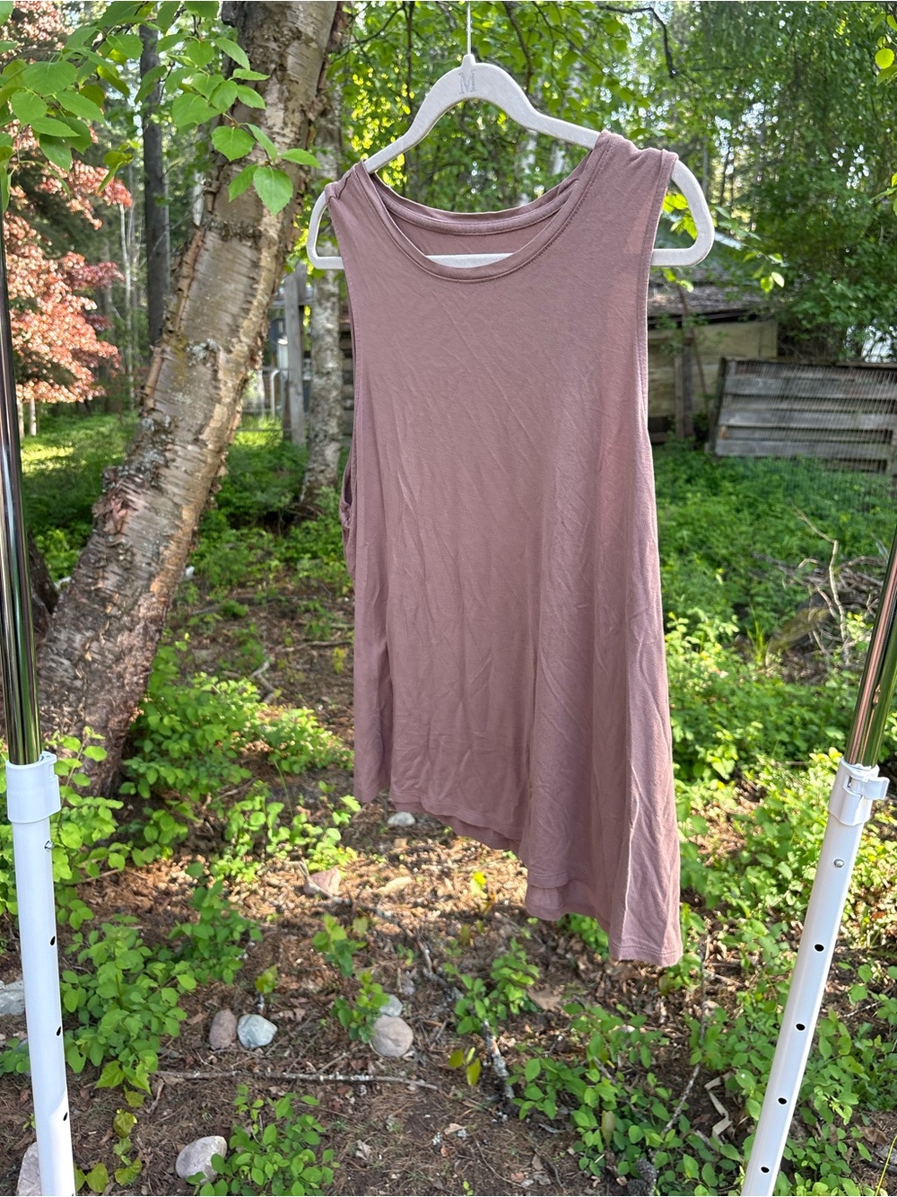 a new day Sleeveless Tank Top - Mauve Pink
